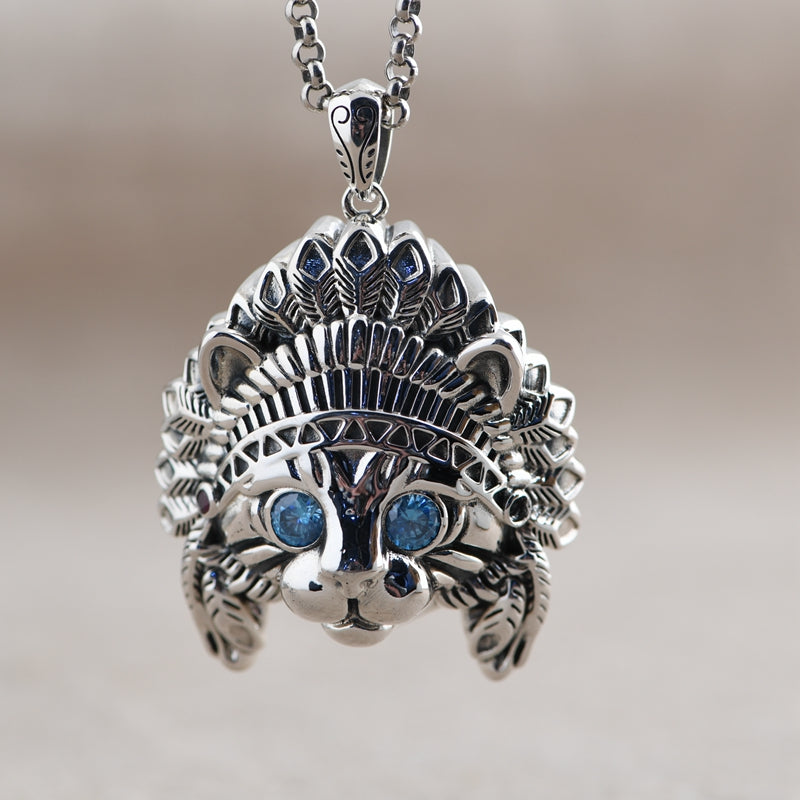 Feather Cat Necklace