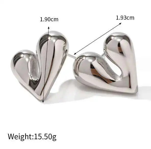 Geometric Irregular Heart Earrings