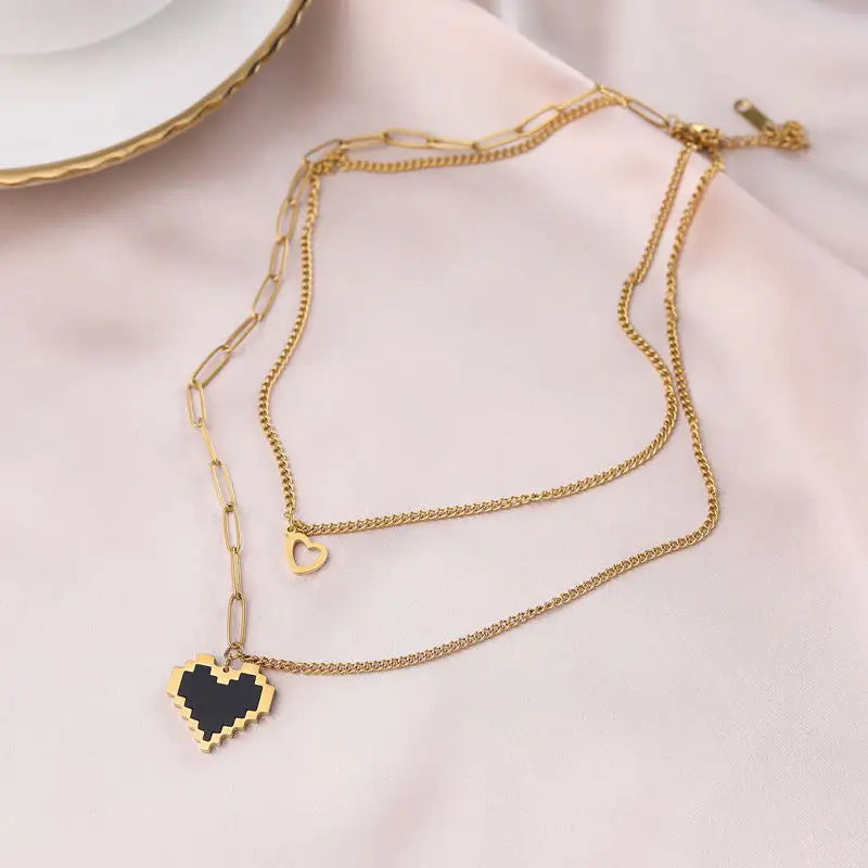 Pixel Heart Necklace