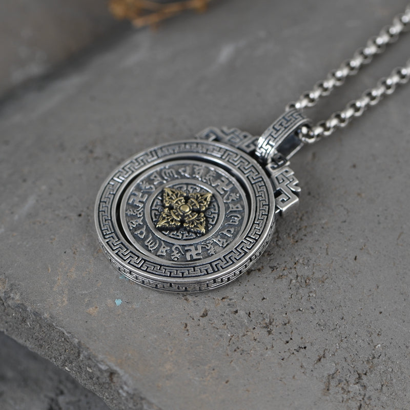 Mantra Rotatable Necklace