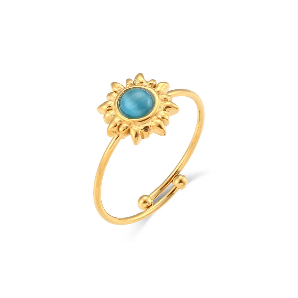 Radiant Sunburst Ring Set