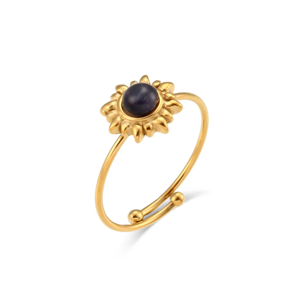 Radiant Sunburst Ring Set