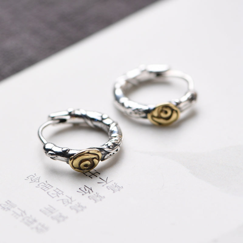 Gold Rose Earrings