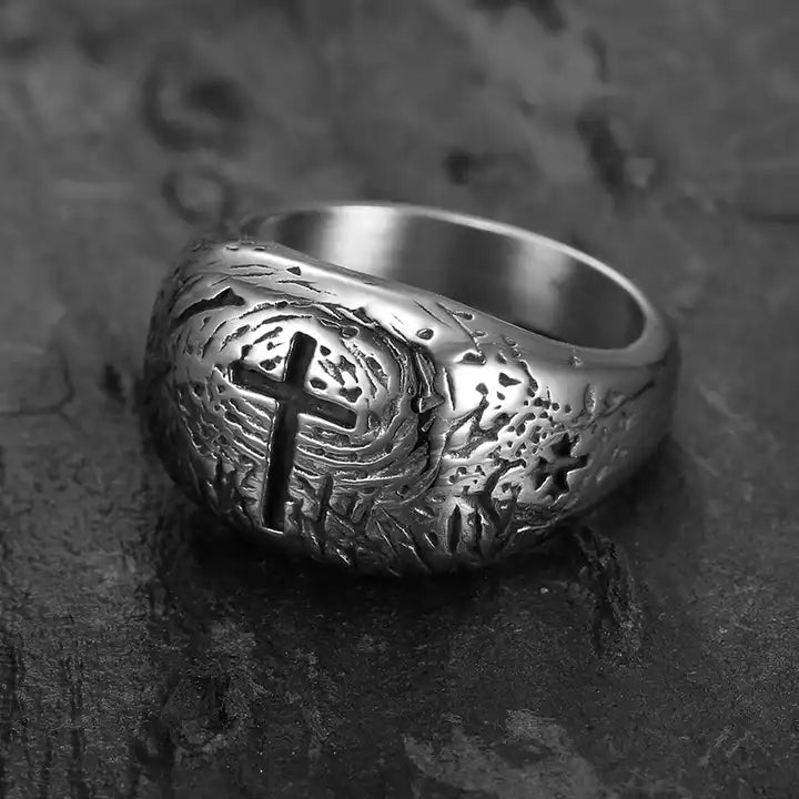 Silver Cross Ring