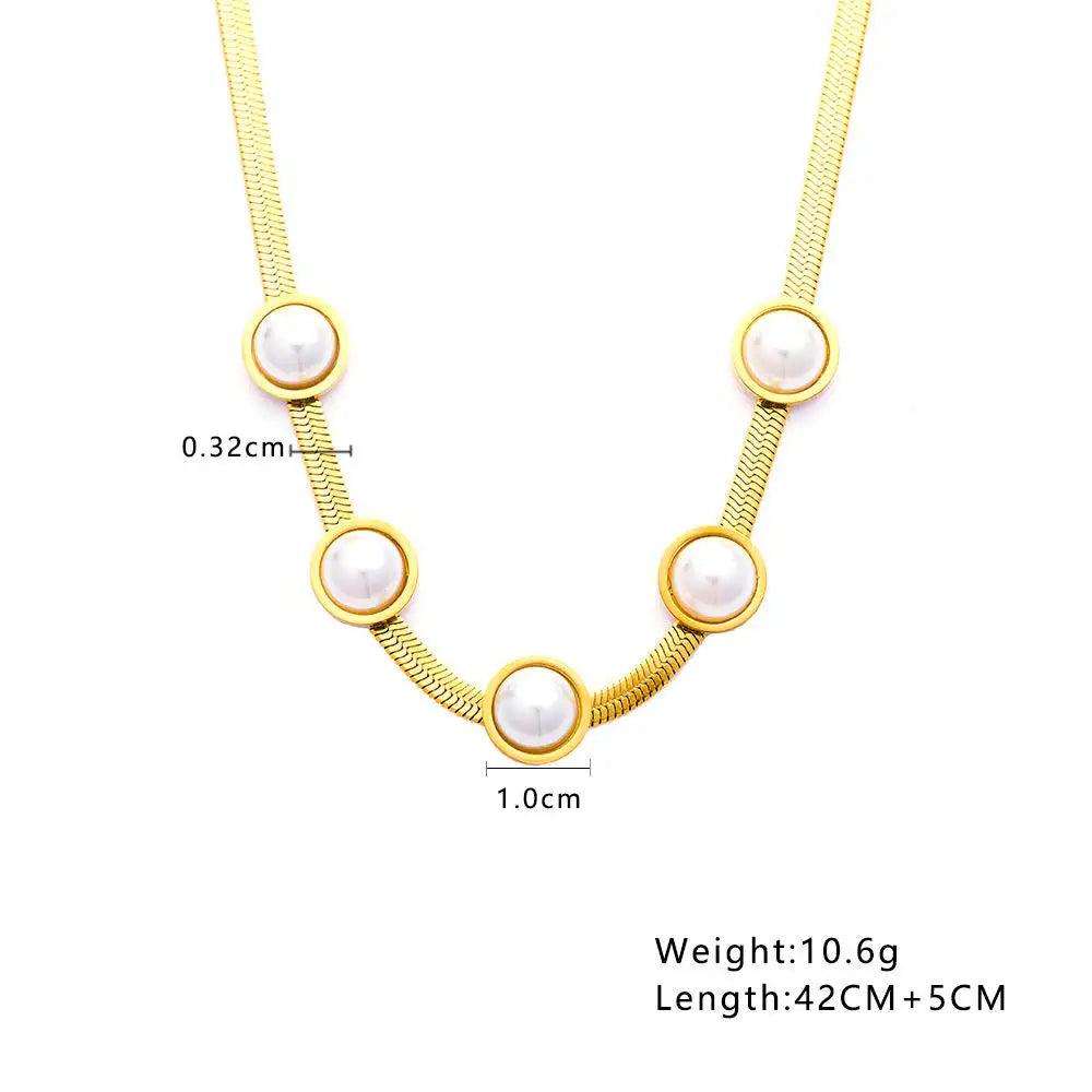 Golden Pearl Necklaces