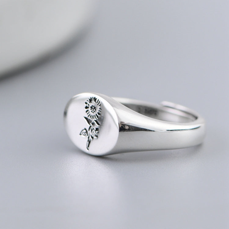Sunflower Silver Ring