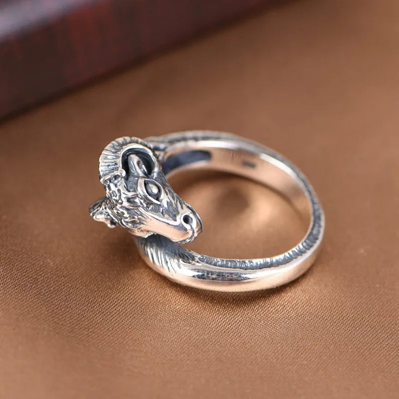 Silver Ram Ring
