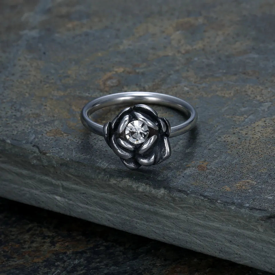 Silver Rose Ring