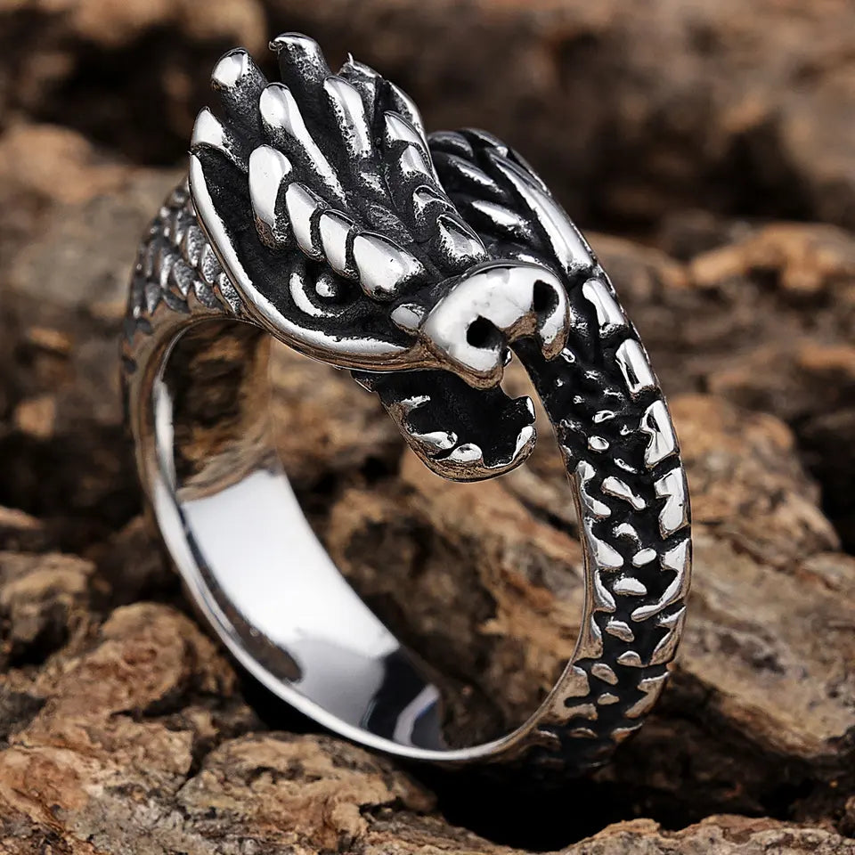 Silver Dragon Ring