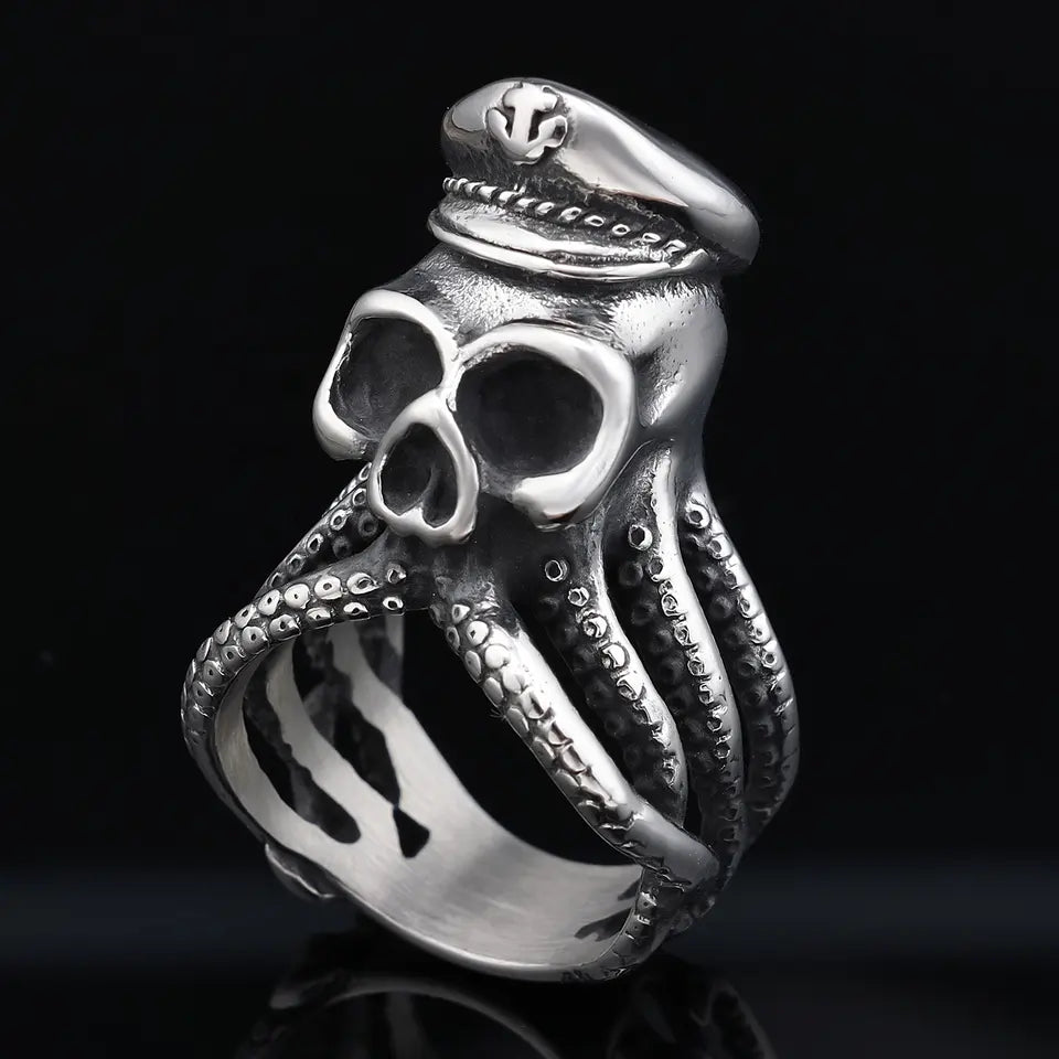 octopus skull ring