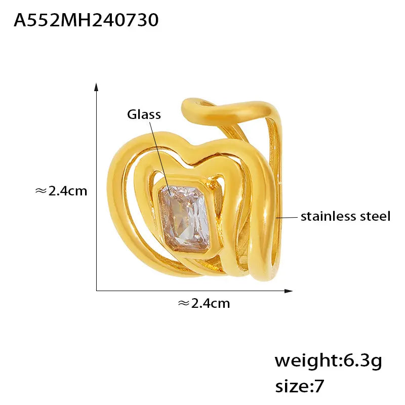 Heart Zircon Ring