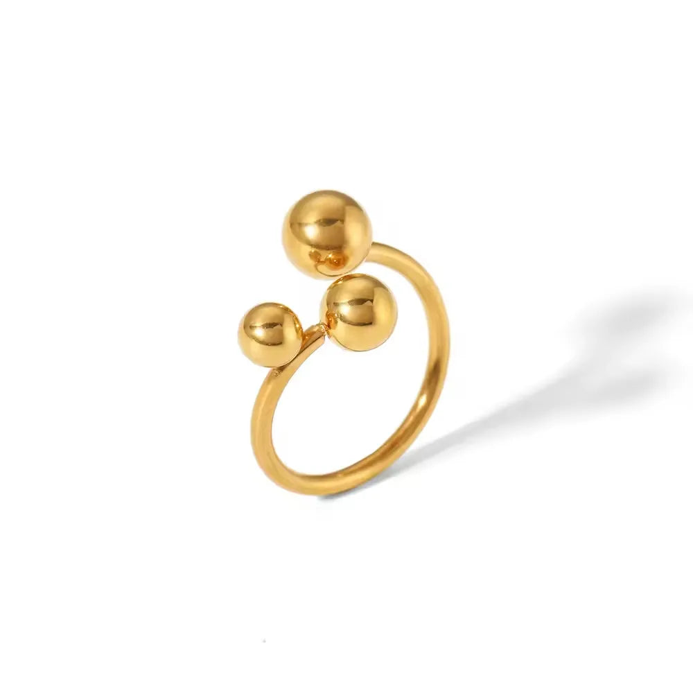 Gold Beaded Ring