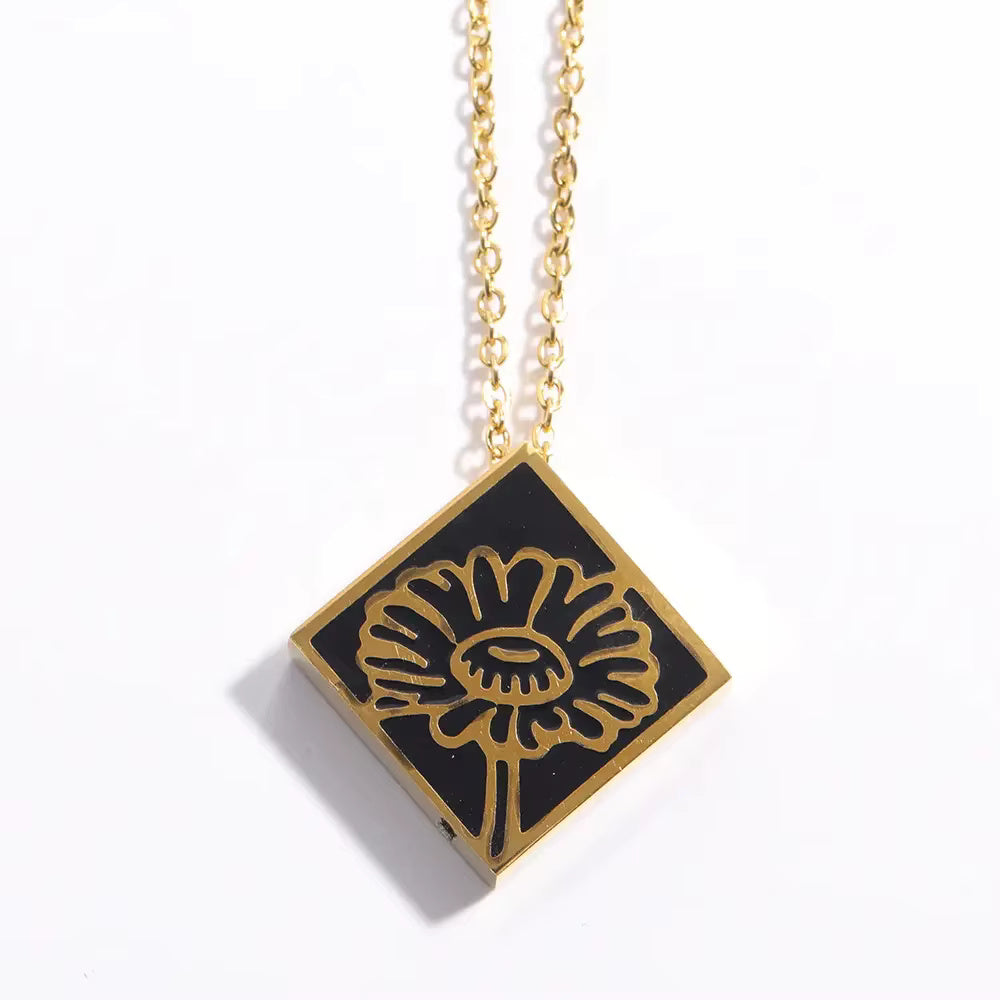 Gold Floral Pendant