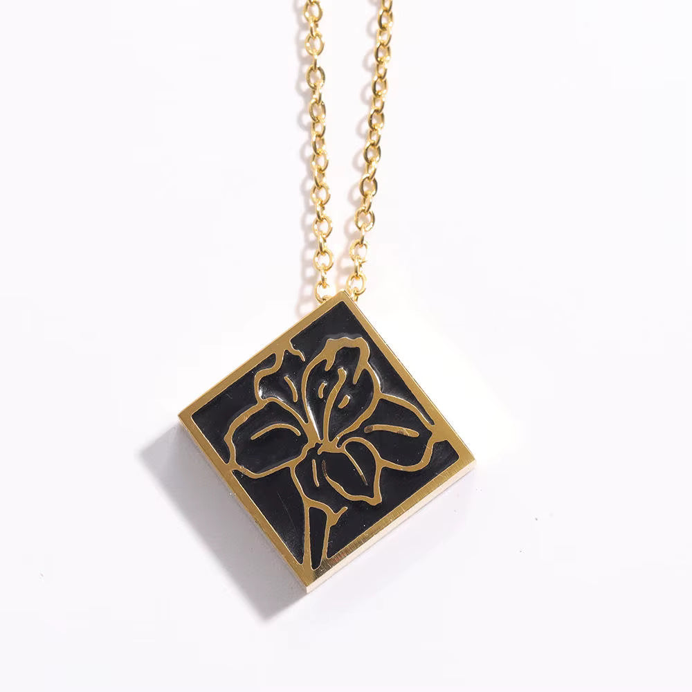 Gold Floral Pendant