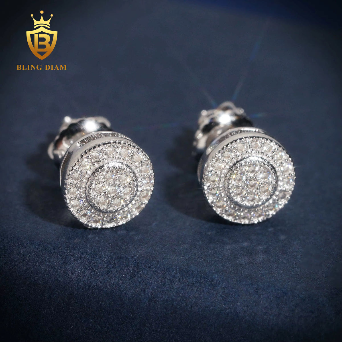 VVS Iced-Out Moissanite Stud Earrings