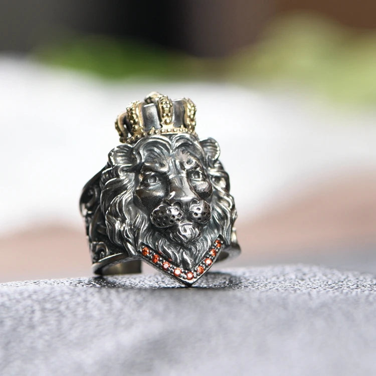 Crown Lion Ring