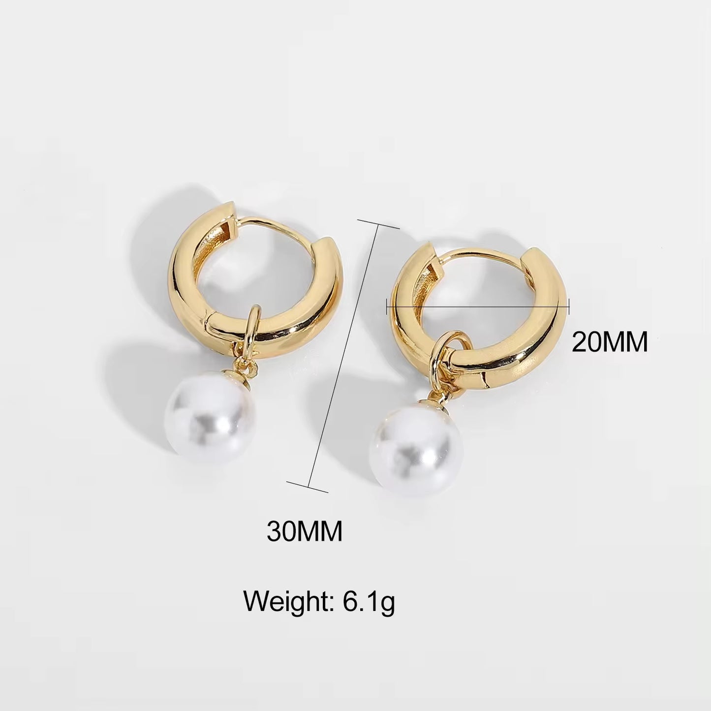 Baroque Pearl Hoops