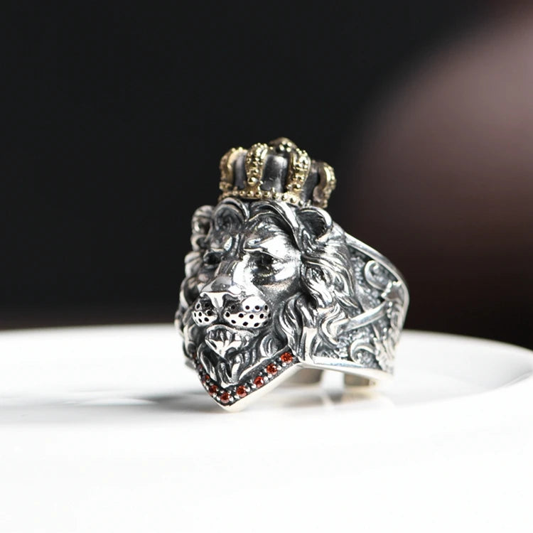 Crown Lion Ring