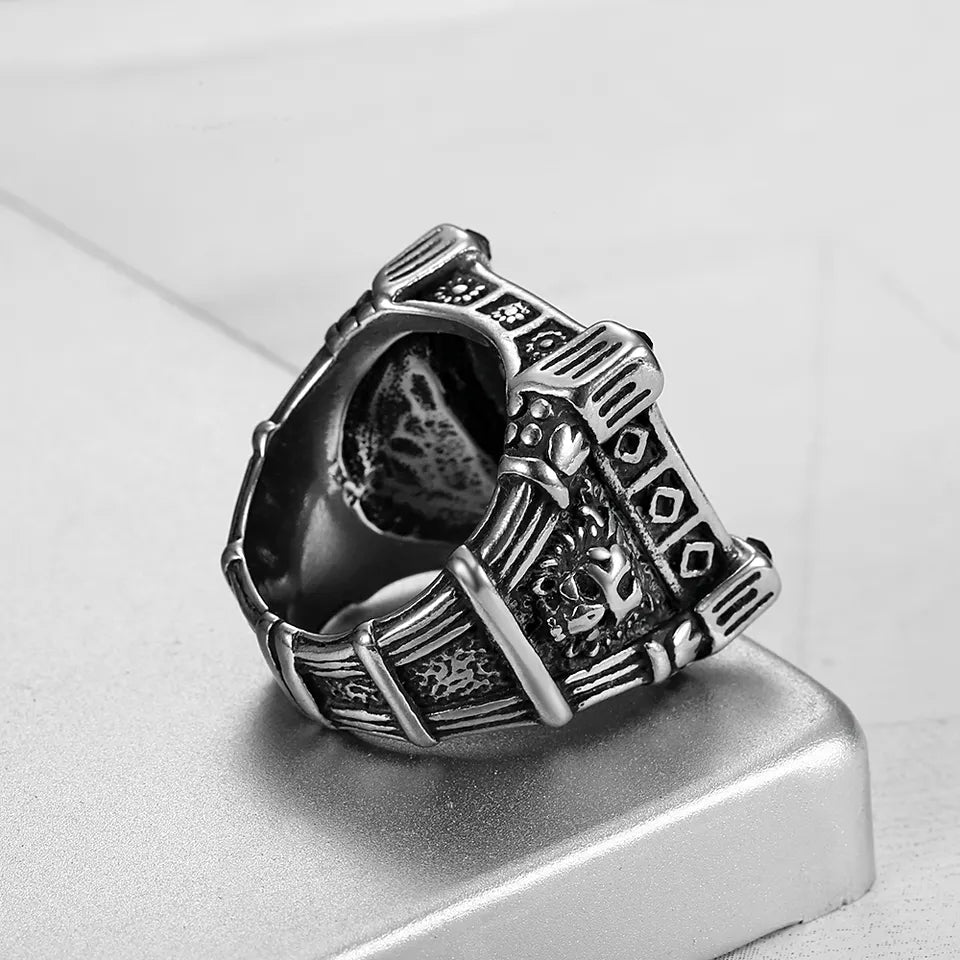 skull square ring