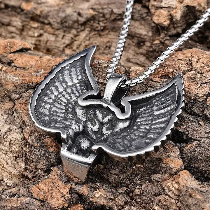 Skull and Angel Wings Necklace