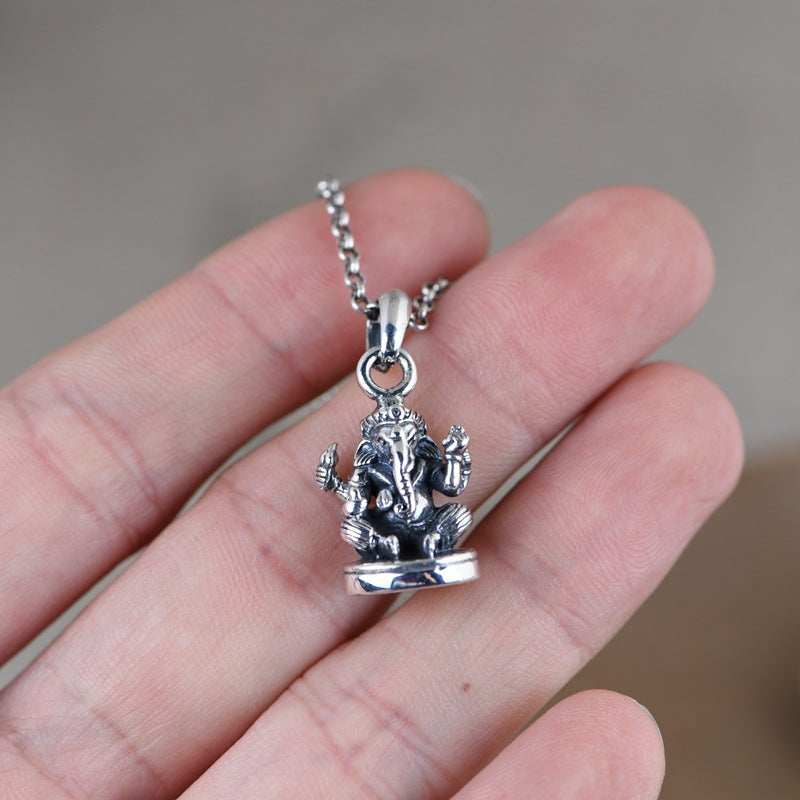 Elephant Trunk God of Wealth Necklace