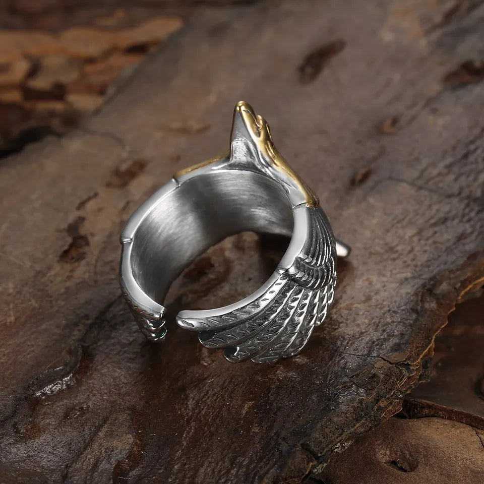 Gold Eagle Ring