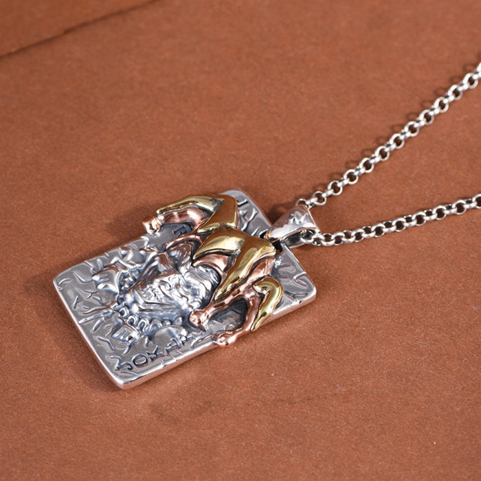 Square Clown Skull Necklace