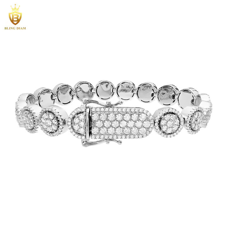 Round Tennis Bracelet - VVS Moissanite, 925 Sterling Silver