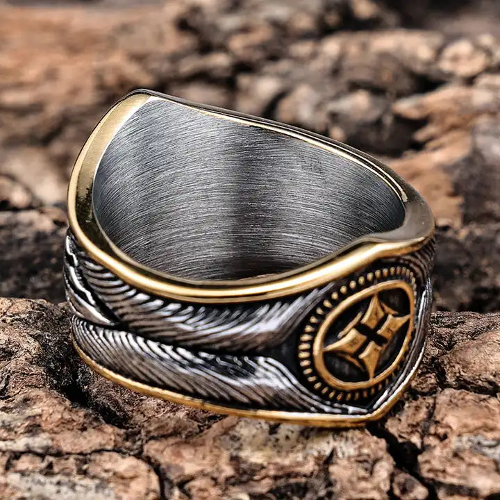 Turquoise Steel Ring