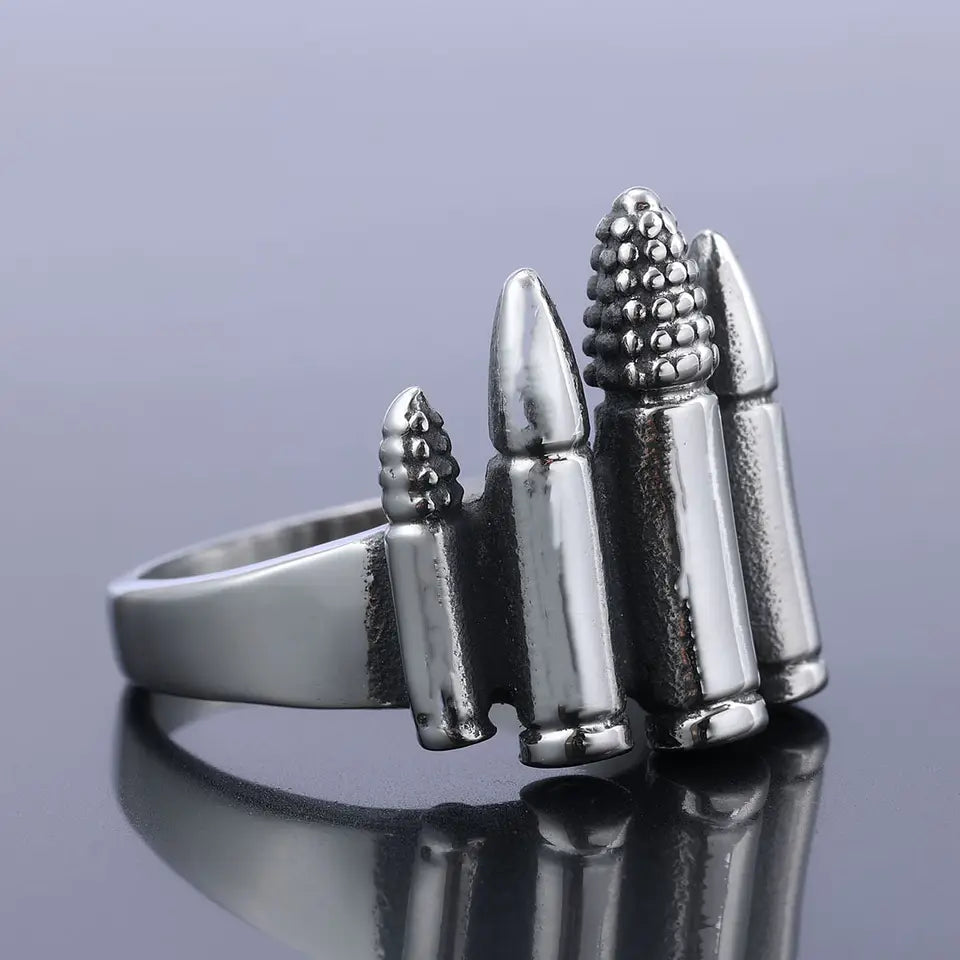 Stainless Steel Bullets Ring