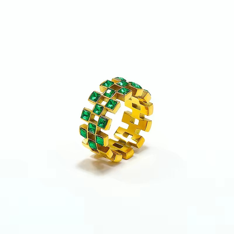 Shiny Zircon Colorful Finger Rings