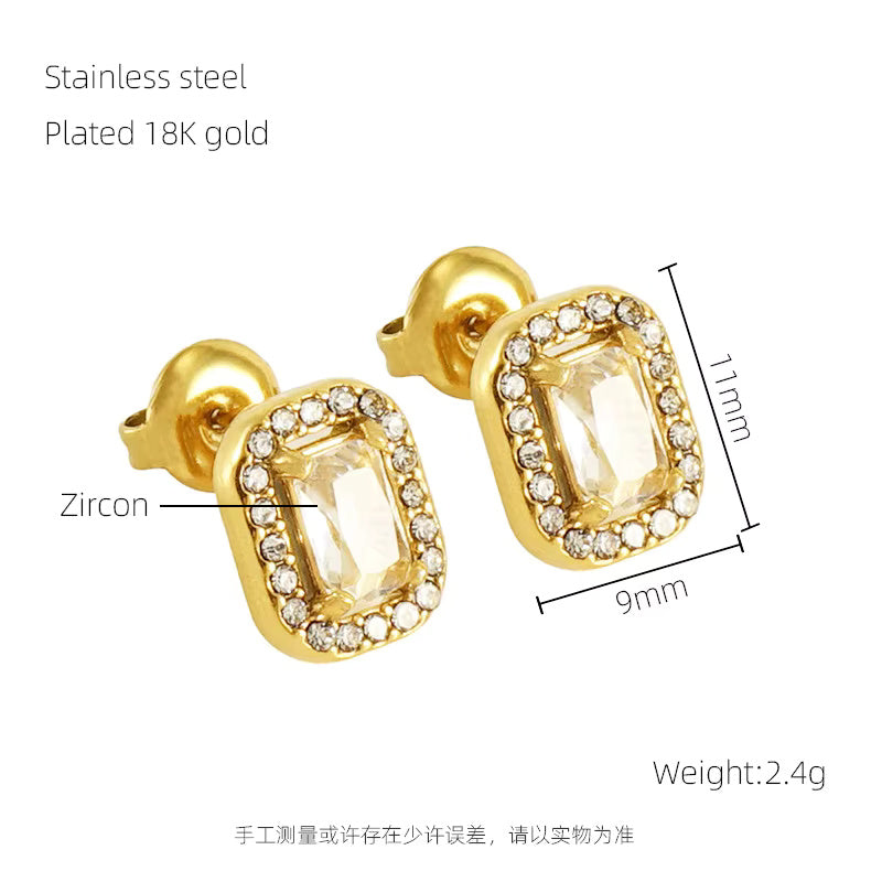 Cubic Zirconia Heart Earrings