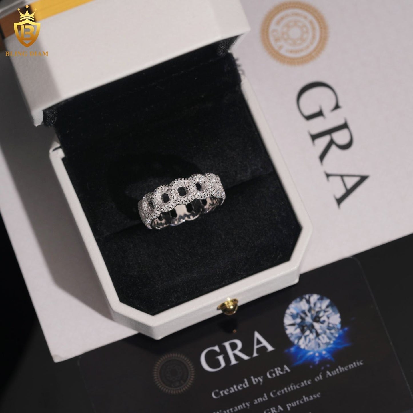 S925 moissanite ring