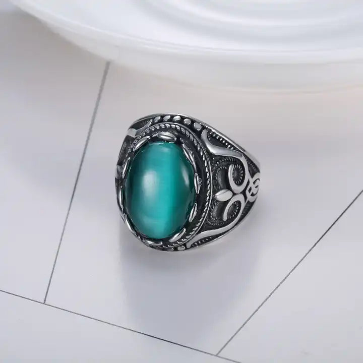 Enamel Stone Ring