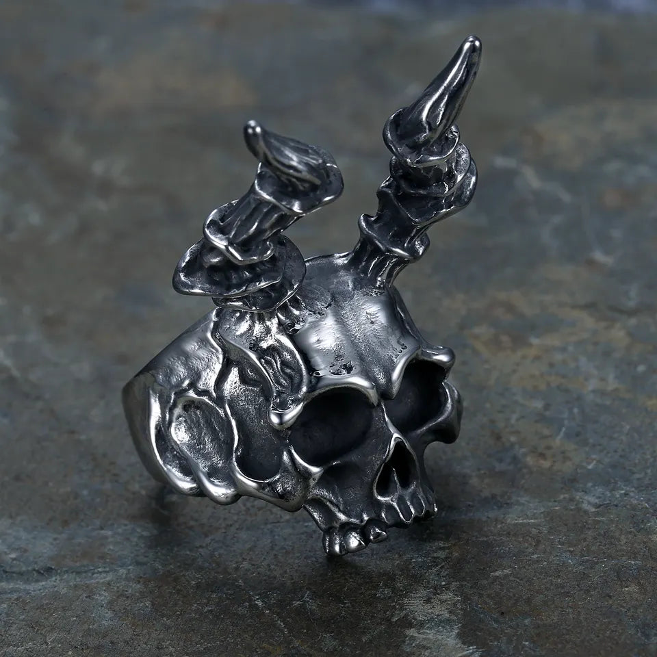 Goat Skull Ring