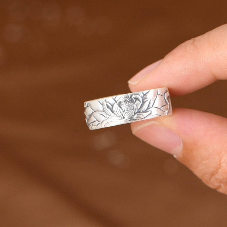 Wide Lotus RIng