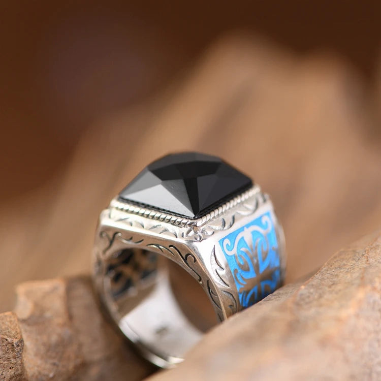 Black Agate Ring