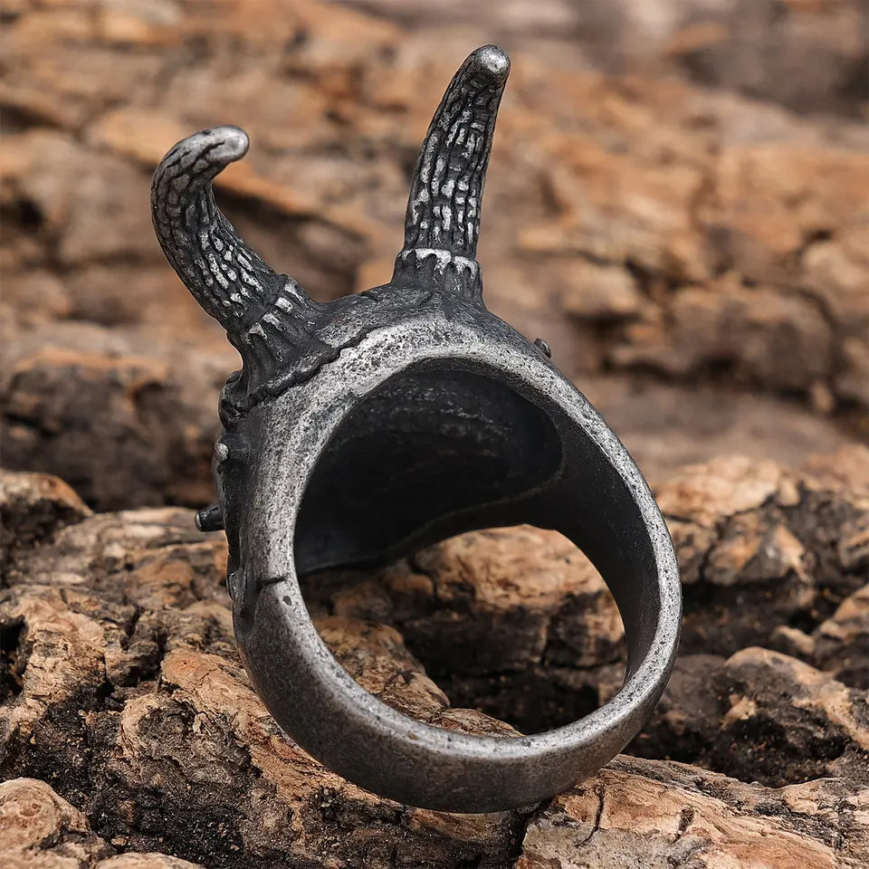 Long Horn Devil Ring