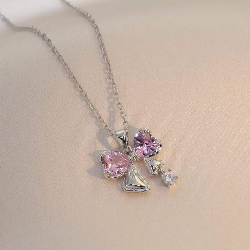 Crystal Bow Pendant