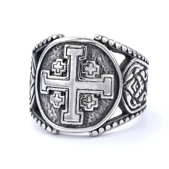 Jesus Christ Maltese Cross ring