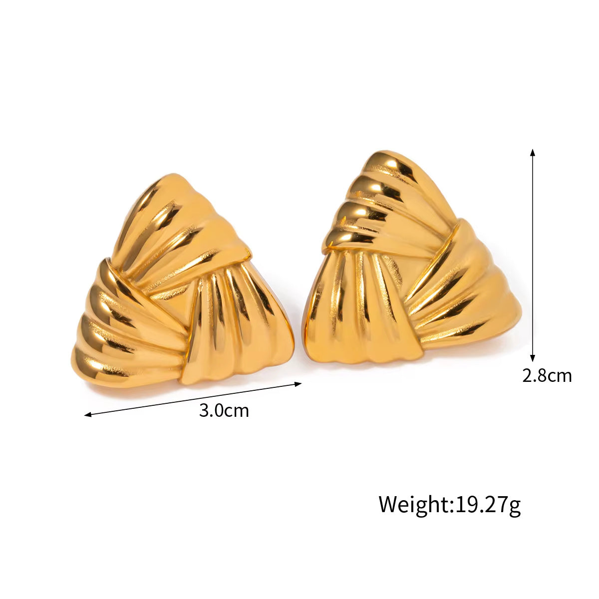 Textured Design Stud Earrings