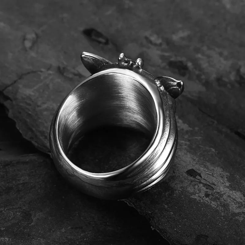 Moth Skull Ring