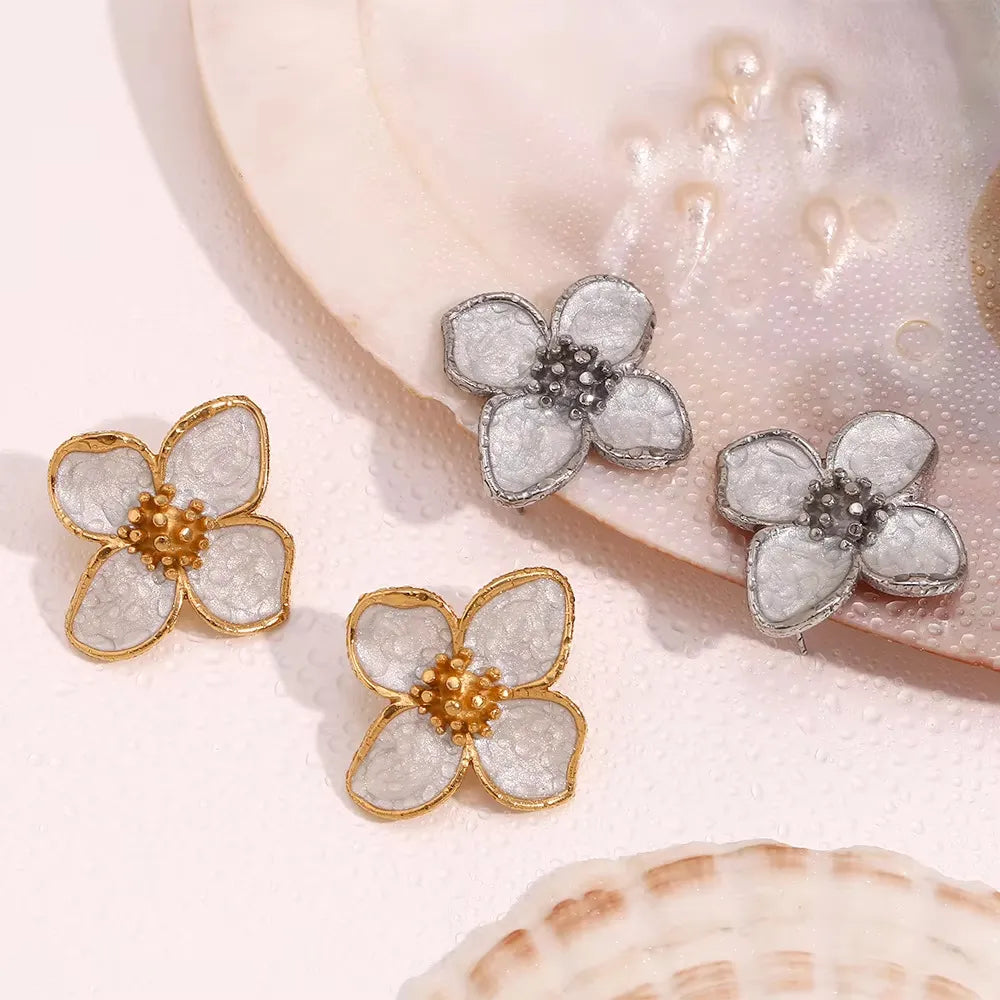 Flower Charm Earrings