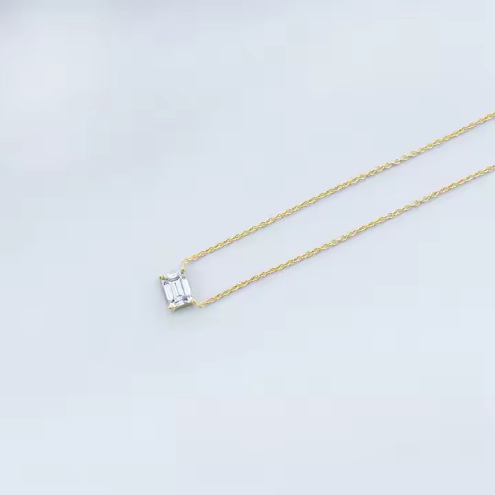 Emerald Moissanite Necklace
