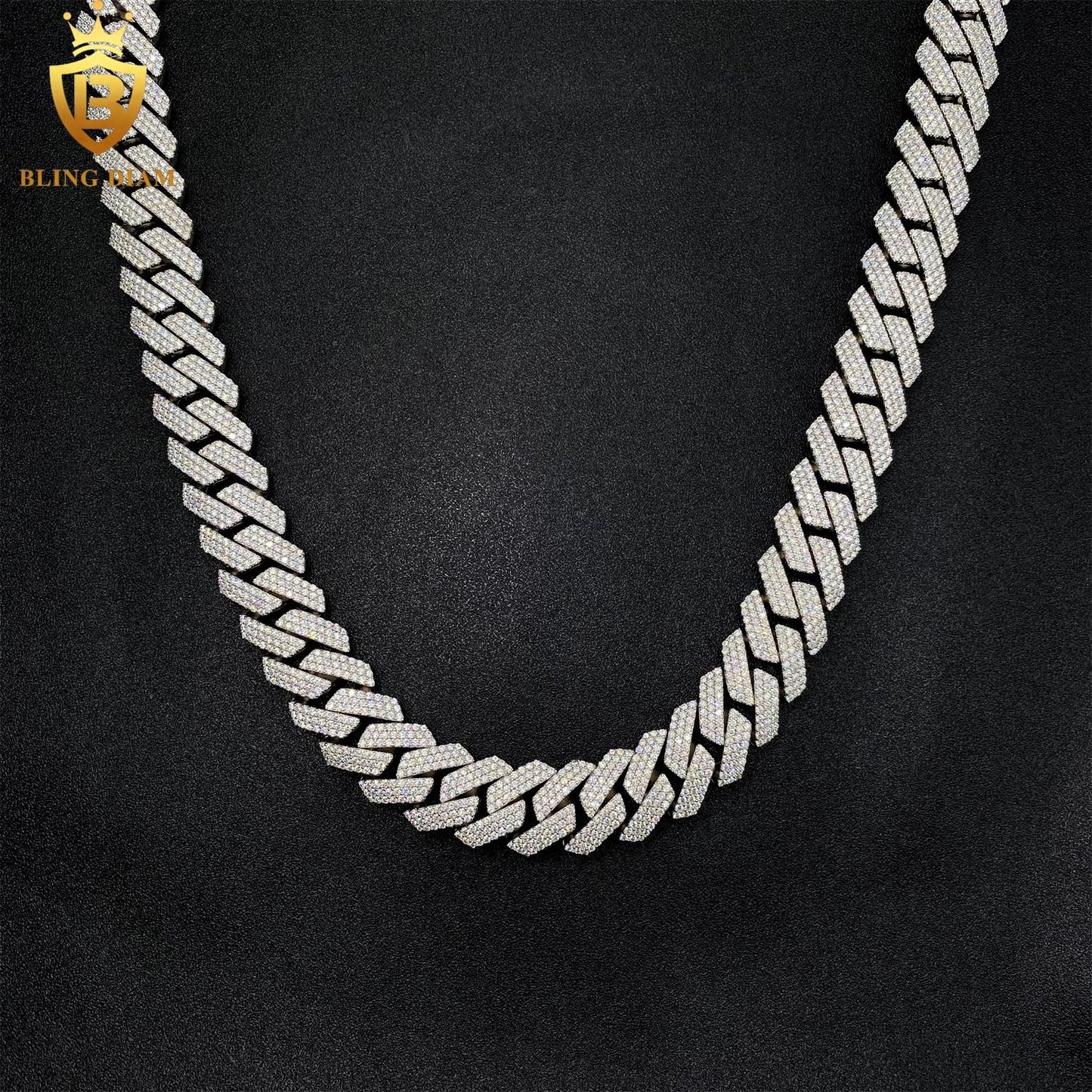 18mm 925 Sterling Silver 3 rows chain