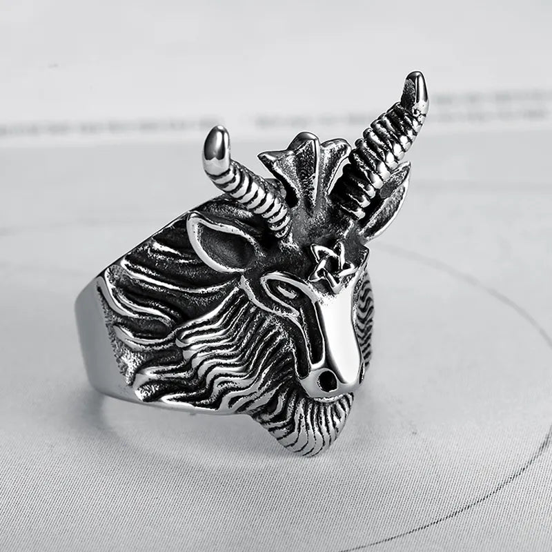 Satanic Goat Ring