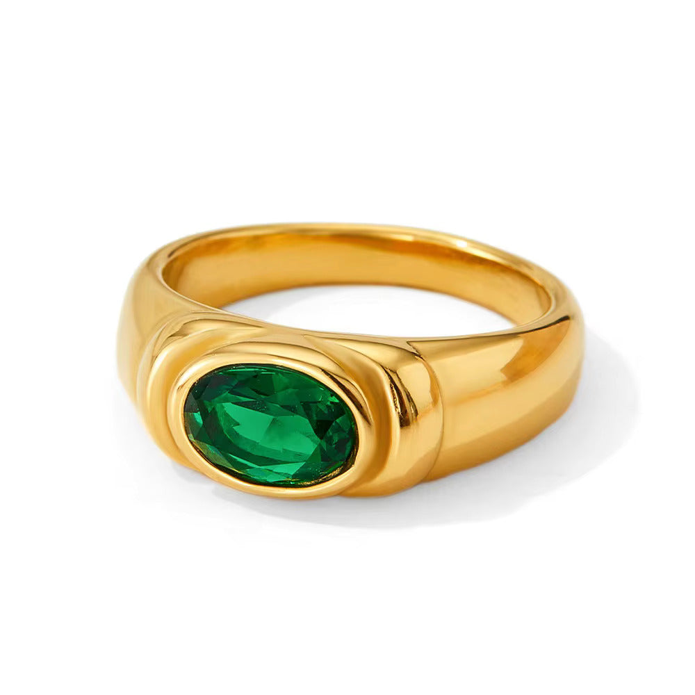 Gold-Plated CZ Ring