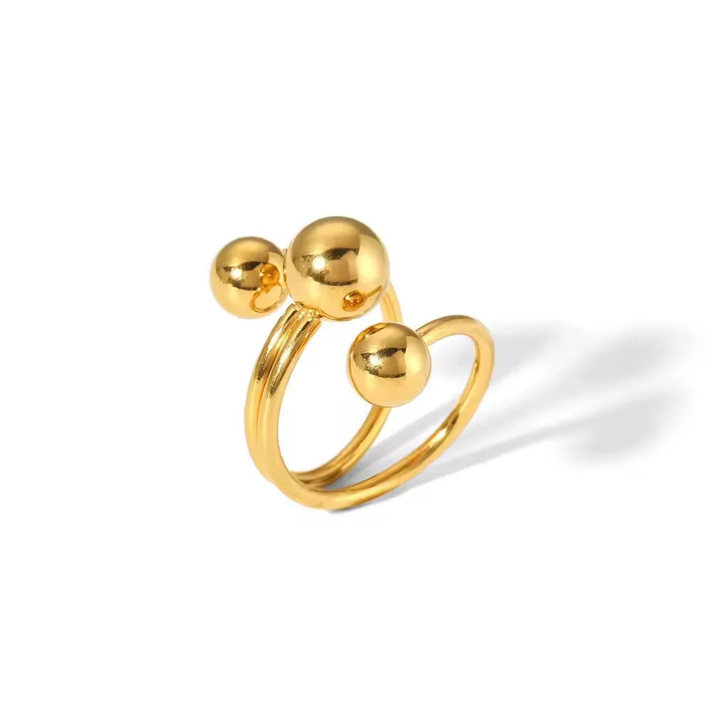 Gold Beaded Ring