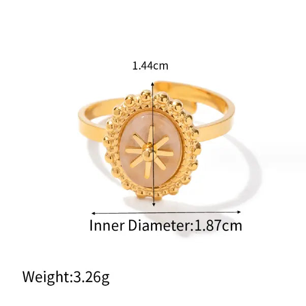 Sun Star Open Rings