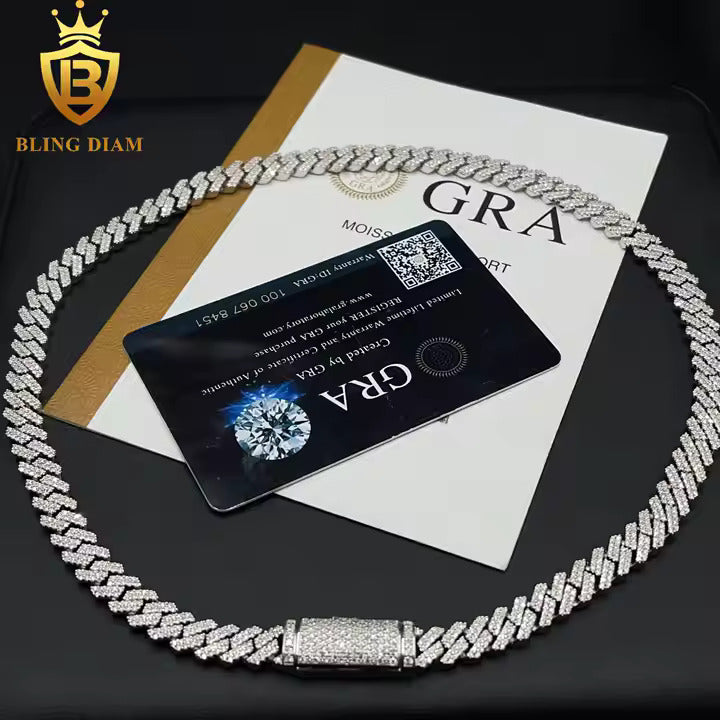 Signature Cuban Link - 8mm VVS Moissanite, 925 Sterling Silver